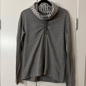 Lululemon Gray and Stripe Reversible Women's Sweater